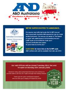 A&D Weighing Newsletter December 2014