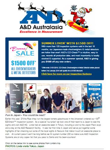 A&D Weighing Newsletter December 2015