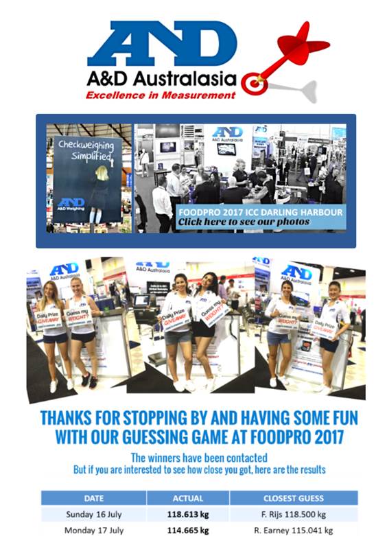 A&D Weighing Newsletter July 2017
