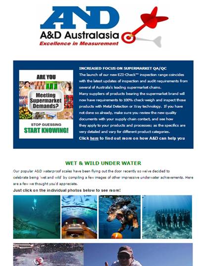 A&D Weighing Newsletter September 2013