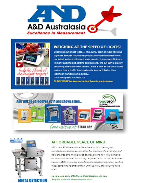 A&D Weighing Newsletter June 2014