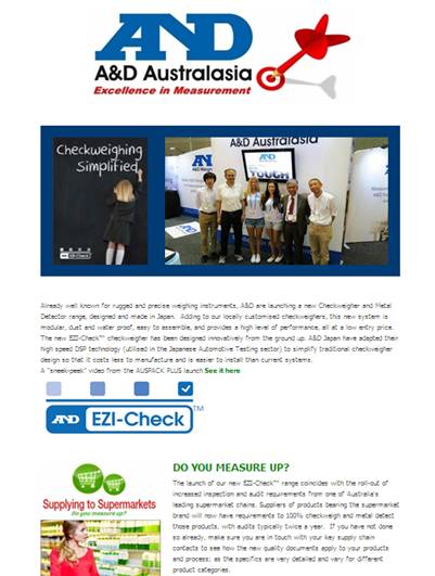 A&D Weighing Newsletter May 2013