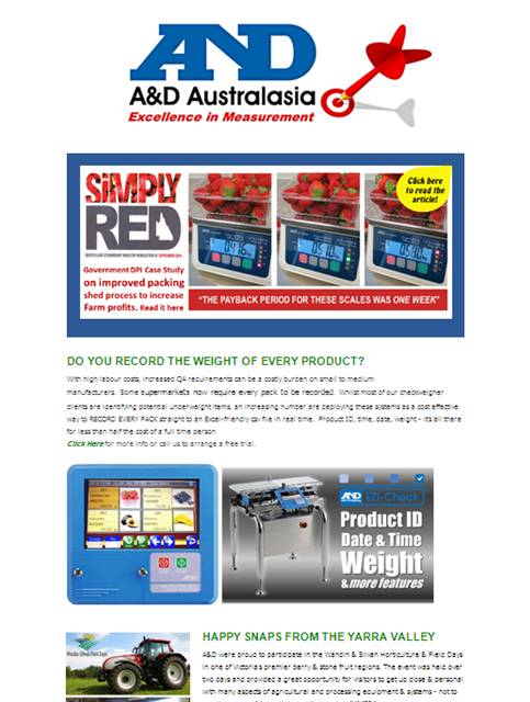 A&D Weighing Newsletter October 2014